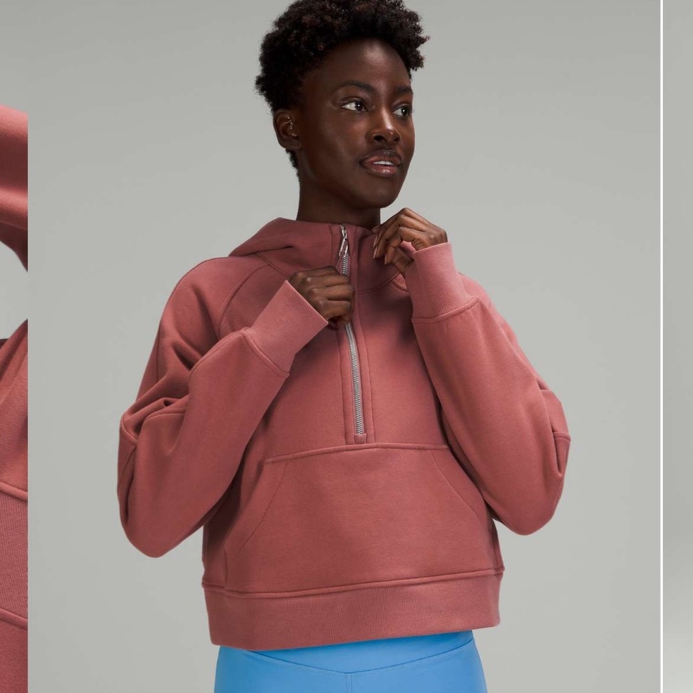 Lululemon Scuba Oversized 1/2 Zip Hoodie Spiced Chai